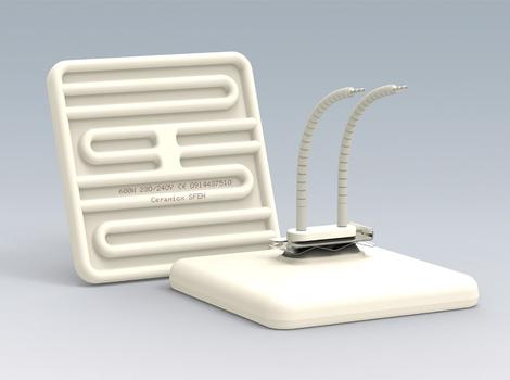 SFSE-Square Flat Ceramic Infrared Heaters-120/240V - 22mm x 122mm x 24mm